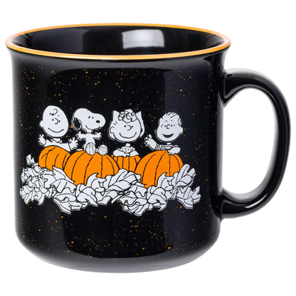 Silver Buffalo Peanuts Halloween Costumes Featuring Charlie Brown, Snoopy, Woodstock, Lucy, and Linus Ceramic Camper Mug, 20 Ounces
