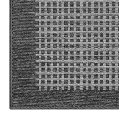 LUMI Inside Door Mat for Entry 30''x48'', Absorbent, Dirt Trapper, Low Profile Thin, Non Slip Mats with Rubber Backing, Ideal for Indoor, High Traffic, Garage, Entrance, Checkered Grey