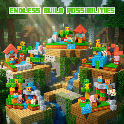 Lukoca Magnetic Building Blocks STEM Toy for Kids 3+ Toddler Educational Construction Gift for Boys & Girls (Green Forest -100pcs)