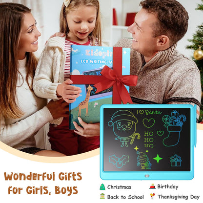 LCD Writing Tablet for Kids, Kidopire 15-Inch Large Screen Doodle Board Drawing Tablet Writing Pad Educational Toddler Toys, Birthday Gifts for 3-12+ Year Old Girls Boys Message Practice Tablet, Blue