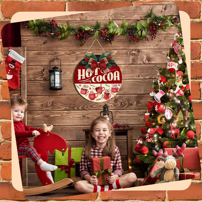 Vicenpal 22 Pcs Interchangeable Welcome Sign for Front Door with 17 Magnetic Icon Wooden Seasonal Front Porch Door Decor with 4 Seasonal Wreath for Holiday Halloween Christmas Gift(Black,Stylish)