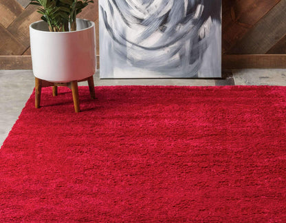 Unique Loom Solo Collection Area Rug - Calabasas (3' 3" x 5' 3" Rectangle, Red)