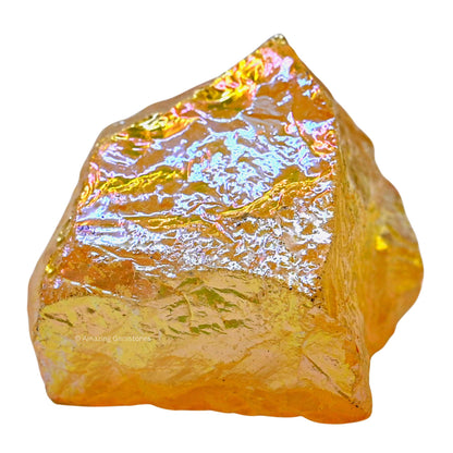 Amazing Gemstone Yellow Aura Quartz Raw Crystals and Healing Stones, Natural Rocks for Meditation and DIY Raw Stones and Crystals (1 lb)