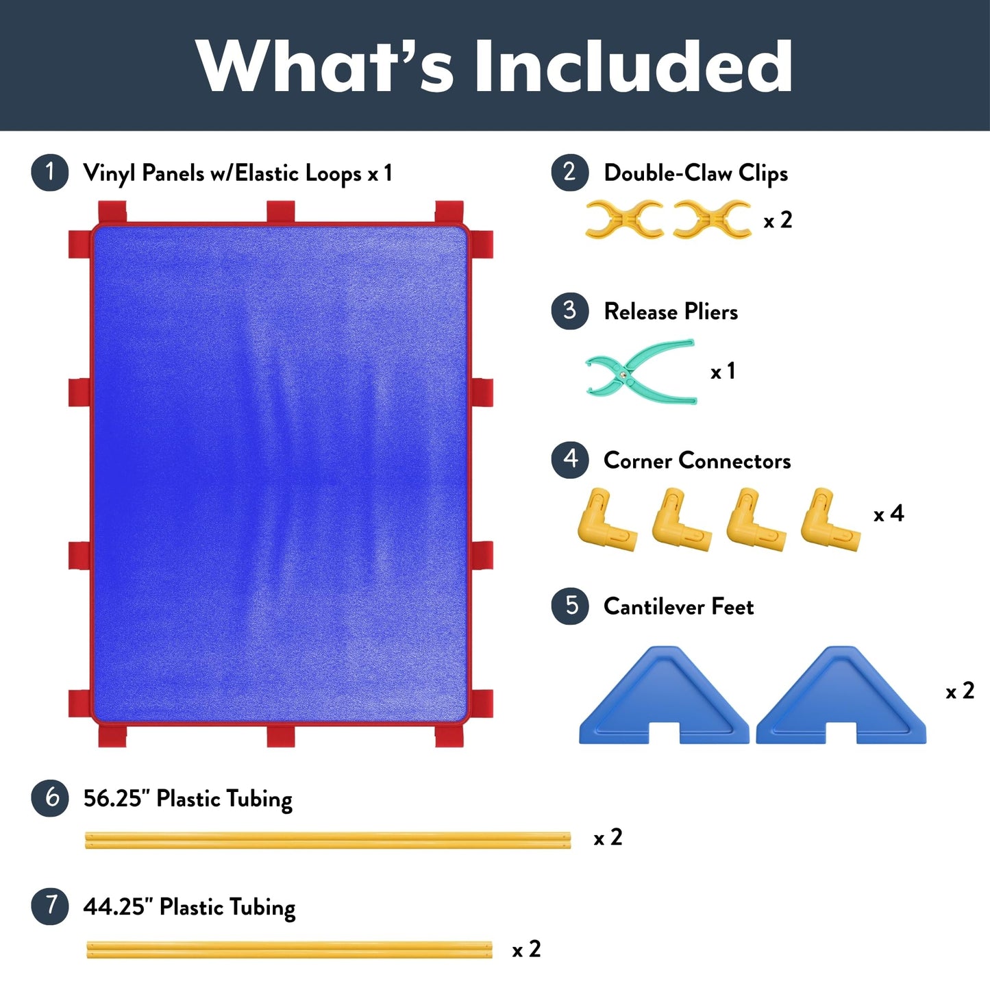 Children's Factory Big Screen PlayPanel, Kids Room Divider, Lightweight, Classroom Privacy Screen, Cantilever Feet Included, Plastic, Vinyl, 1 Panel, Blue