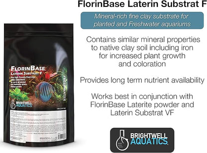 Brightwell Aquatics FlorinBase Laterin Substrat F - Fine Granular High Porosity Clay Base Substrate for Planted and Freshwater Shrimp Aquaria, 5 lbs