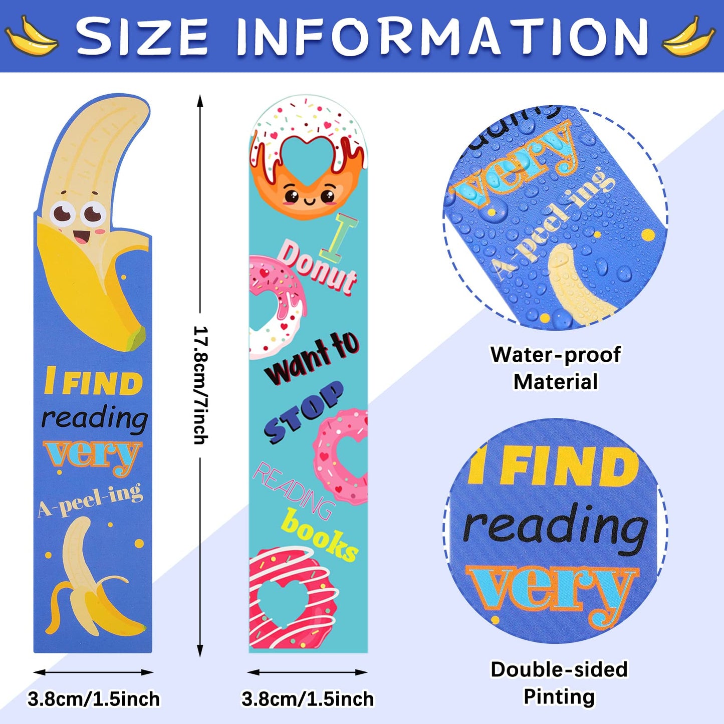 Geyee 216 Pcs Fruit Scented Bookmarks Scratch and Sniff Bookmarks Fun Classroom Smelly Bulk for Kids Students Teens School, 24 Styles