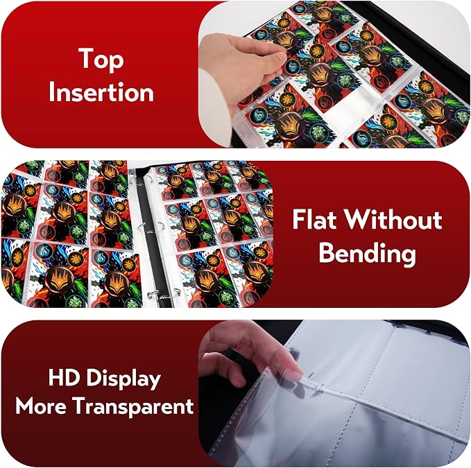 9 Pocket Card Binder for MTG/YGO/PTCG/Game Cards, Holds 720 Cards,Premium Card Collector Book for TCG Players,Toys Gifts for Kids(MTG-4)