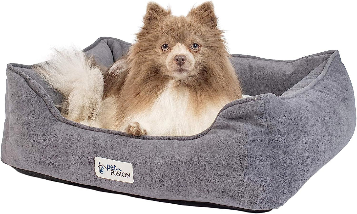 PetFusion [New] Calming Cuddler Dog Bed | Small, Medium | Promotes Natural Burrowing | Solid CertiPUR-US Memory Foam | Anti-Anxiety, Ultra-Cozy Loose Blanket
