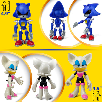 Toysvill Sonic the Hedgehog Big Action Figures (Set of 10 pcs), Collection Toys, Birthday Cake Decoration Party Supplies Cake Topper