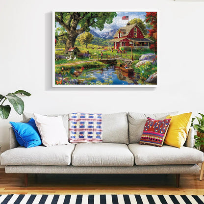 1000 Piece Puzzle for Adults - Country Clubhouse Puzzle for Adults Children - Recycled Paper Jigsaw Puzzle 1000 Pieces - Fun and Challenging Family Game Great Gift Idea, 28 * 20 in