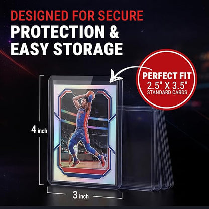 Ultra Pro Toploaders and Card Sleeves Bundle – 3" x 4" Clear Regular Toploaders & Soft Penny Sleeves for Standard Size Cards – Hard Plastic Card Protectors for Collectible Trading Cards – 200 Pack
