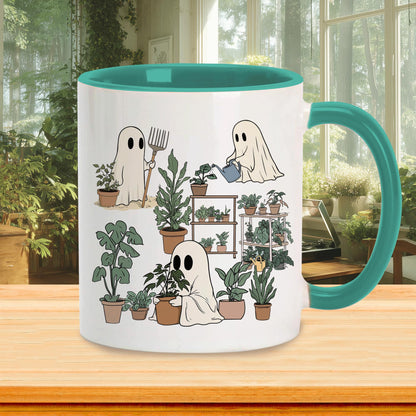 Hyturtle Cute Ghost Plant Mug Gifts For Plant Lovers on Birthday, Halloween