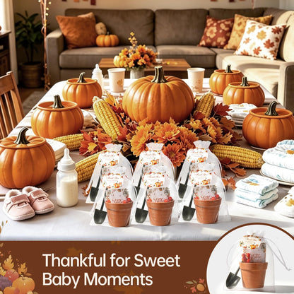 Aneco 24 Set Little Pumpkin Baby Shower Party Favors Seed Packet for Guests