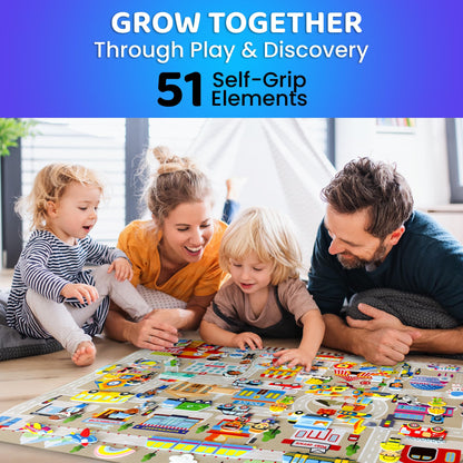 QUOKKA City Felt Board for Kids 3-5 Years Old - Social Emotional Preschool Learning Activities for Ages 3-5 - Educational Flannel Toy Speech Therapy Gift
