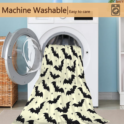 Throw Blanket for Couch,Gothic Bats Plush Fall Throw,Halloween Soft Fluffy Blanket for Sofa Decoration,Flannel Fleece Blanket for Naps,Reading,Traveling,Camping,50 X 60 Inch
