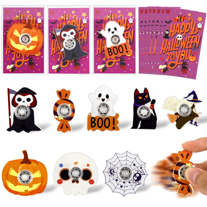 ERTIUANIO 24 Pcs Halloween Fidget Spinner Bulk for Teens Adults, Halloween Trick Or Treat Goodie Bag Stuffers, Halloween Party Favors Supplies Classroom Prizes Giveaways Gifts for Boys Girls