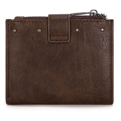 Montana West X Wrangler Womens Wallet Small Women's Wallets, Card Cases & Money Organizers Small Wallets Woman Bifold Credit Card Wallet with Removable ID Window