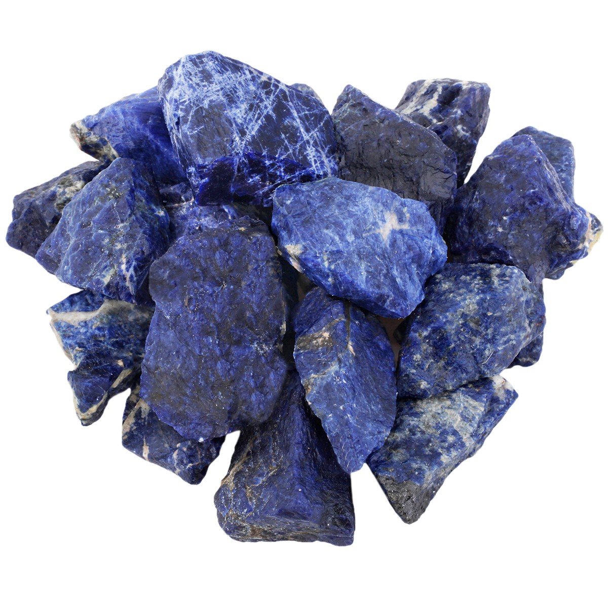 rockcloud 1 lb Natural Crystals Raw Rough Stones for Cabbing,Tumbling,Cutting,Lapidary,Polishing,Reiki Crytsal Healing,Blue Sodalite