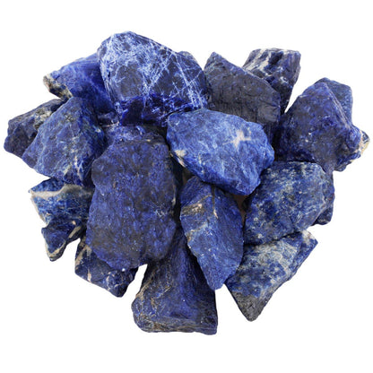 rockcloud 1 lb Natural Crystals Raw Rough Stones for Cabbing,Tumbling,Cutting,Lapidary,Polishing,Reiki Crytsal Healing,Blue Sodalite