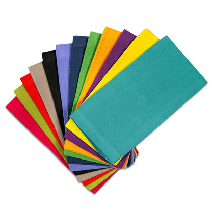 COTTON CRAFT Multicolor Cloth Napkins - Set of 24 Pure Cotton Everyday Lunch Dinner Napkin - Spring Summer Fall Holiday Birthday Party Gift - Soft Washable Absorbent Reusable Napkin - 17 x17