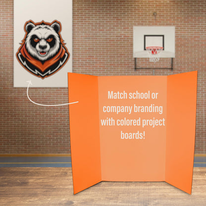 Flipside Products 36” x 48” Project Boards for Presentations, Science Fair, School Projects, Event Displays and Trifold Picture Board, Proudly Made in USA - Orange - 10 Pack