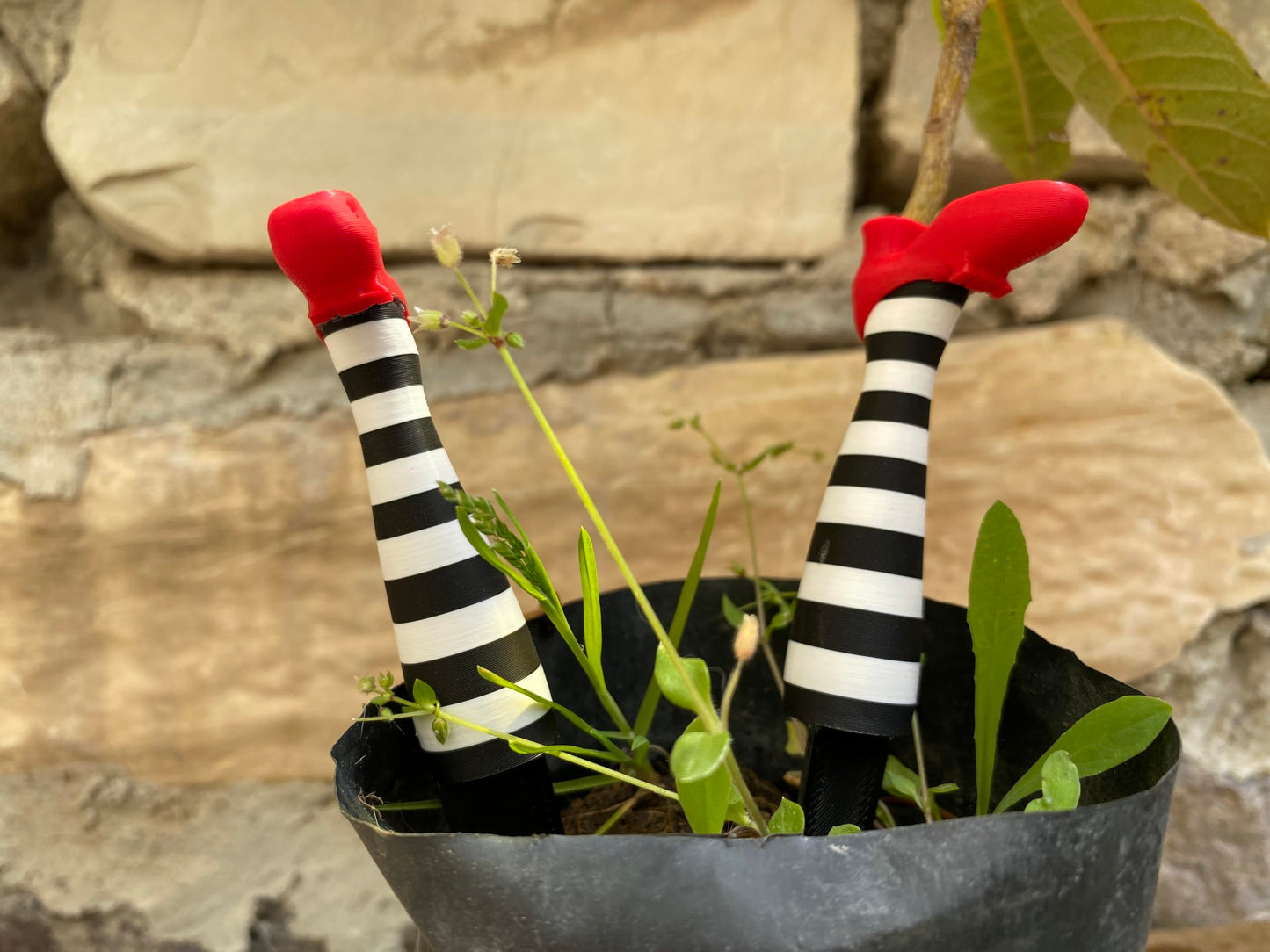 Wicked Witch Legs Mini Plant Pot Decor – Fun Halloween Planter, Spooky Home Decor, Unique Planter for Indoor & Outdoor Plants