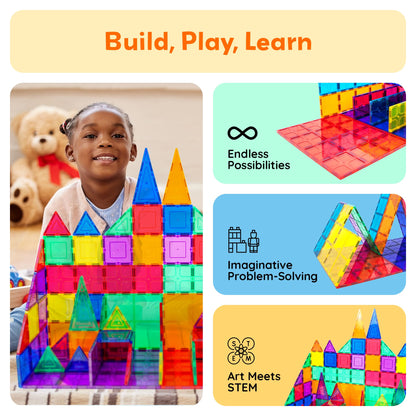 PicassoTiles 12pc Supersized Magnetic Building Tile Base Plate Jumbo XL Foundation Stabilizer Boards STEM Engineering Construction Kit for Kids Educational Learning Toy Magnet Blocks Stacking Set PT12
