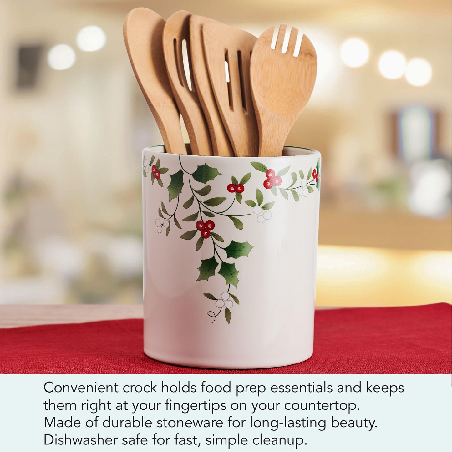 Pfaltzgraff Winterberry Kitchen Utensil Crock Holder