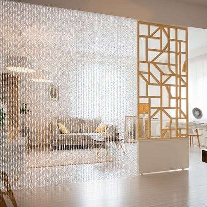 Boshen 3FTx6.5FT 45Strands Crystal Beaded Curtain Door Beads Clear Acrylic Beads Hanging Room Divider Crystal Iridescent Diamond Cut Curtain Doorway Curtain for Room Doorway Divider Party Decor
