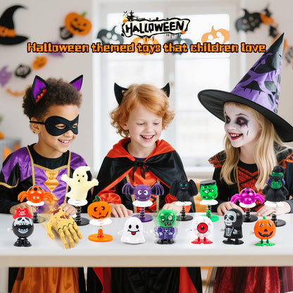 WESAYEE 24 PCS Halloween Wind Up Toys for Kids, Bulk Halloween Party Favors, Wind Up Toys for Trick or Treat, Goodie Bag Stuffers Carnival Prizes, Classroom Gifts for Toddlers