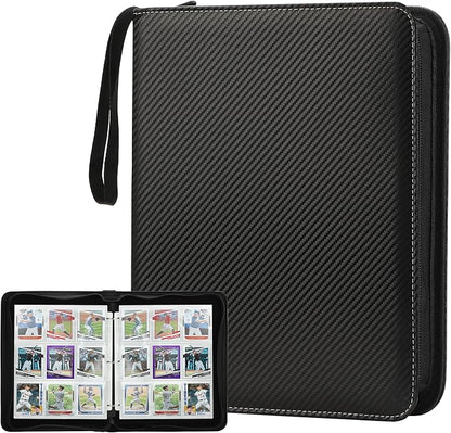 Trading Card Binder with Sleeves 9 Pocket Premium 720 Double Sided Pocket PU Card Collection Binder, Collectible Albums Card Folder for MTG, TCG, Sports Cards