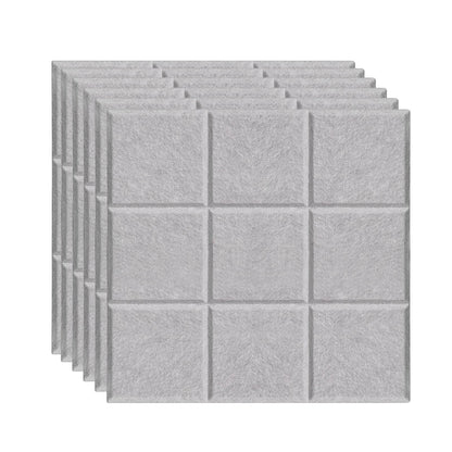 Cork Felt Pinboards - 24-Pack Carbon Black, Office Decor & Organization Tiles (Light Gray)