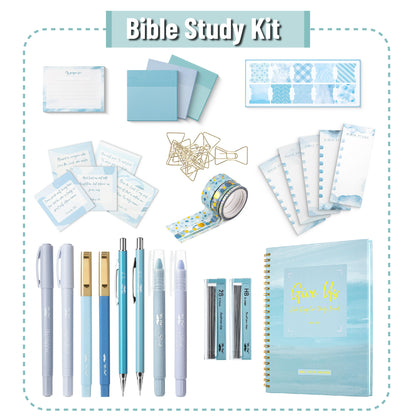 Mr. Pen- Bible Journaling Kit for Women, Bible Highlighters and Pens No Bleed, Notes, Tabs, Washi Tape & Journal for Devotions, Prayer & Christian Gifts