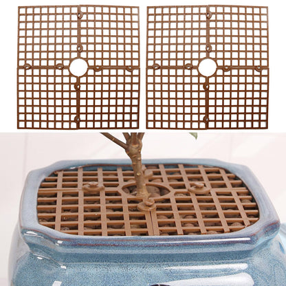CADUFUELLY 3 Pcs Plant Pot Cover Plant Protector from Animal 11.8" Plant Pot Grid with Center Cutout Cuttable Flower Cover Soil Protectors