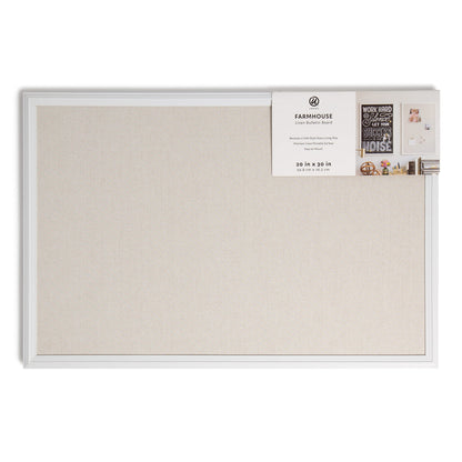 U Brands Farmhouse Board (Linen Pin Board, 30" x 20")