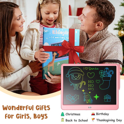 Kidopire LCD Writing Tablet for Kids, 15 Inch Large Screen Doodle Board Toddler Toys, Drawing Writing Board Tablet, Office Message Notes Board Birthday Gift for 3-12+ Year Old Girls Boys Toys, Pink