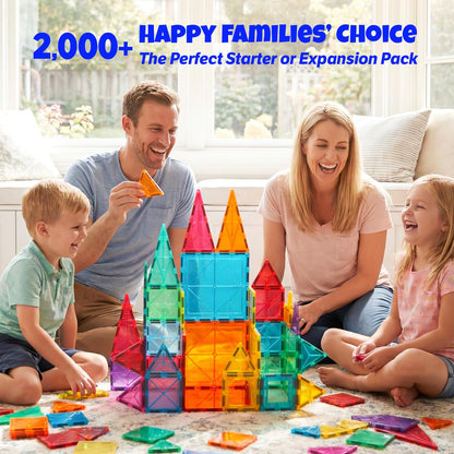 NEOFORMERS Large Magnetic Tiles Set -12PCS Square Magnetic Tiles Expansion Pack, STEM Educational Construction Stacking Blocks, Compatible with Major Brands