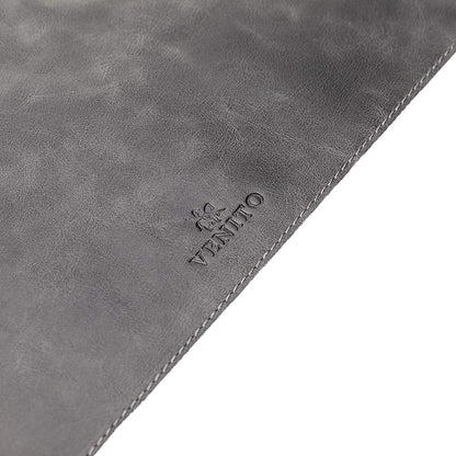Venito Premium Leather Desk Pad Mat (31.5 X 14.6 inch) - Medium Desk Mat for Keyboard and Mouse Home Office Accessories (Faded Gray)*