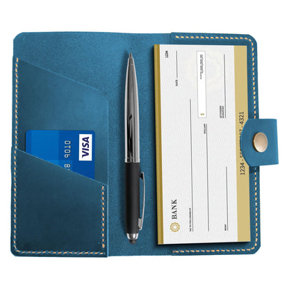 Turbosnail Personalized Checkbook Cover, Leather Checkbook, Checkbook Wallet And Holder, Checkbook Case, Custom Checkbook, Custom Checkbook Covers, Gift For Him,Customized Gifts