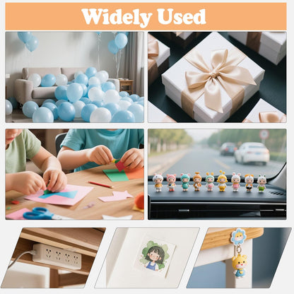 520PCS Double Sided Tape Removable Strong Adhesive Dots Heavy Duty Sticky Pads Putty No Traces Clear Sticky Tack for Picture, Poster, Art Craft, Decoration, Party Office Supplies