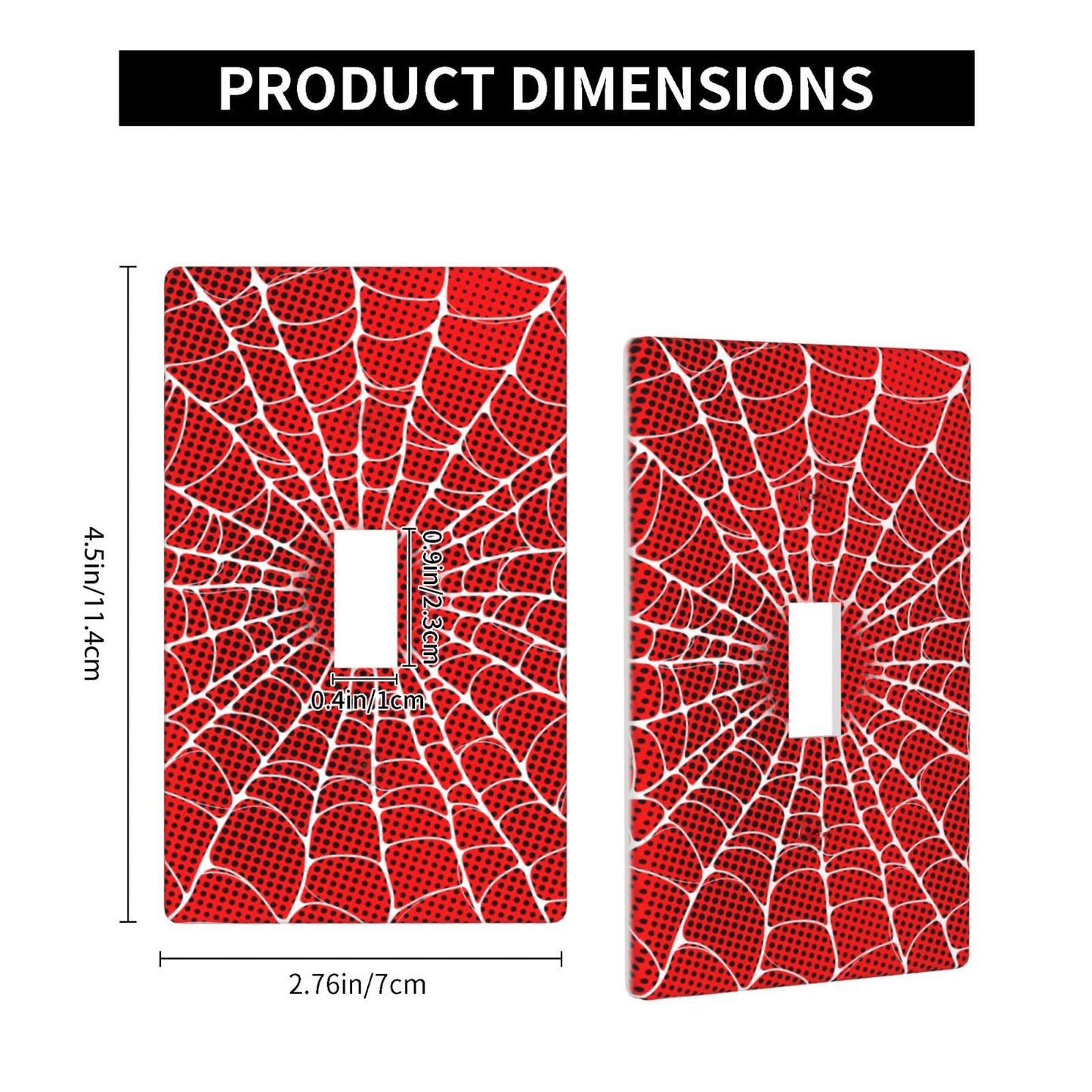 Spider Web Single Toggle Light Switch Cover Plate Decorative Wall Plates, 1 Gang Switch Plates And Outlet Covers 2.75" X 4.5" For Bedroom Bathroom Kitchen Home Decor