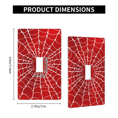Spider Web Single Toggle Light Switch Cover Plate Decorative Wall Plates, 1 Gang Switch Plates And Outlet Covers 2.75" X 4.5" For Bedroom Bathroom Kitchen Home Decor