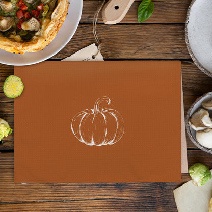 XNXLDYLH Fall Autumn Pumpkin Kitchen Towels and Dishcloths Sets of 2, Fall Burnt Orange Thanksgiving Pumpkin Decor Dish Hand Tea Towels Gifts for Bathroom Kitchen, Aesthetic Fall Harvest Decor,16x24In