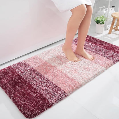 OLANLY Large Bathroom Rugs Mat 40x24, Extra Soft Absorbent Microfiber Bath Rugs, Rubber Backing, Quick Dry, Machine Washable Bath Mats for Bathroom Floor, Tub and Shower, Home Decor Accessories, Red