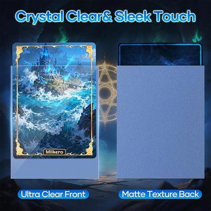 500 Count Card Sleeves, Matte Magic Card Sleeves, Smooth Shuffle & Tear Resistant, Fit for MTG, TCG, CCG (Light Blue)
