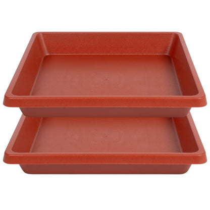 Plant Saucer 12 Inch Square 2 Pack, Plastic Plant Drip Trays, Plant Saucers for Indoors and Outdoors, Flower Pot Saucers, Saucers for Potted Plants, Planter Saucer, Plant Water Catcher Trays for Pots