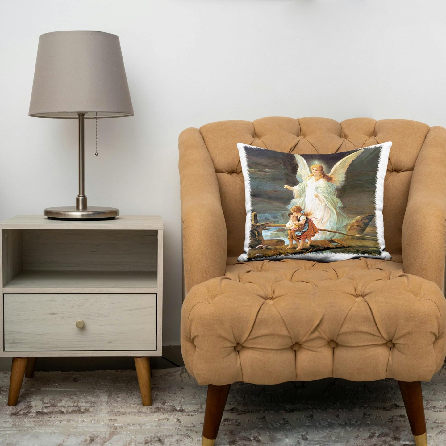 3dRose pc_4668_1 Guardian Angel-Pillow Case, 16 by 16"