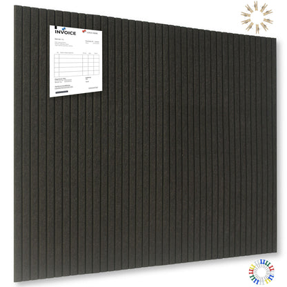 YOUDEFUL Large Cork Board Alternative-12 Pcs Self-Adhesive Felt Bulletin Board Tiles, Felt Pin Board Cork Board Tiles for Home Office Wall Decor, Tack Board 47"x35" (Black