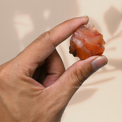 Amazing Gemstone Carnelian Raw Crystals and Healing Stones, Natural Rocks for Tumbling - DIY Raw Stones and Crystals, 2 Pieces