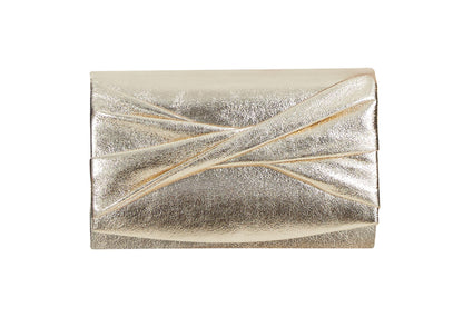 WHIMFINITY Formal Clutch Purse for Women Gold or Silver Clutch for Wedding, Prom, Evening Parties (Light Gold)